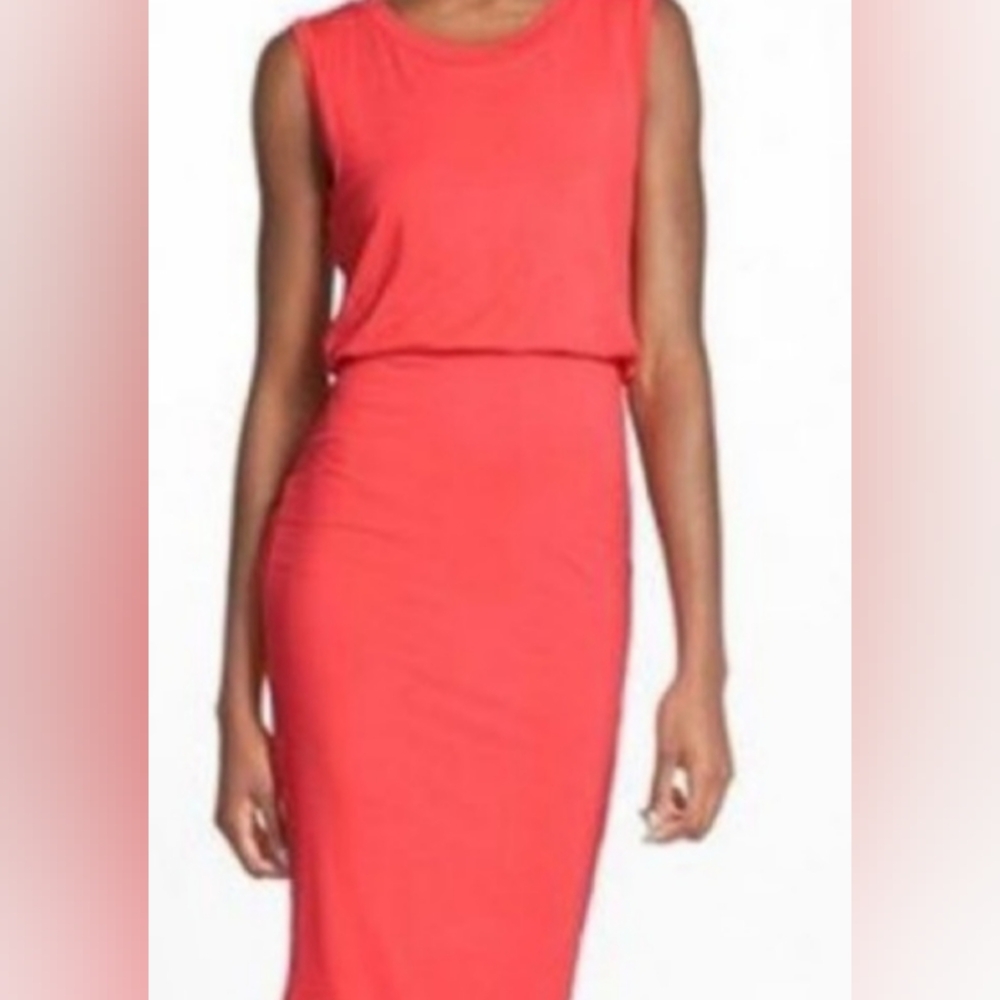 Leith coral dress